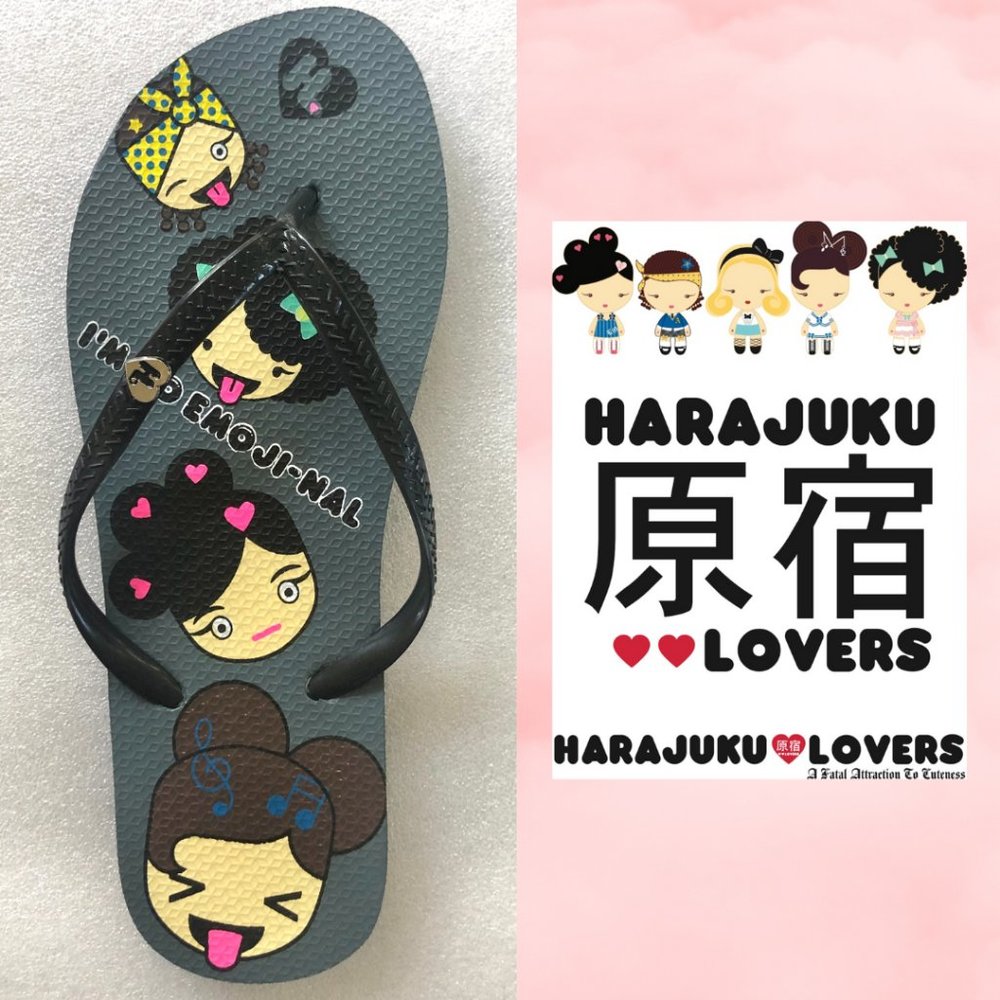 Harajuku Lovers 'Emoji Girl' Flip Flops